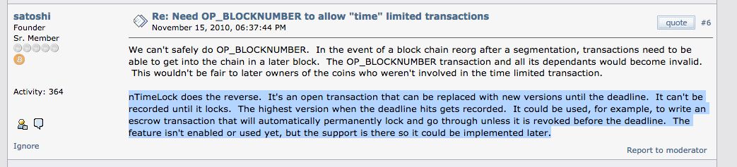 satoshi-vision This is Satoshi's description of how the Lightning Network works from 2010